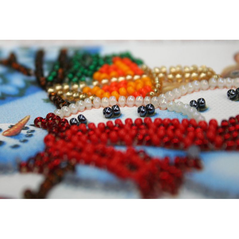 Postcard Bead embroidery kit Merry Christmas – 2