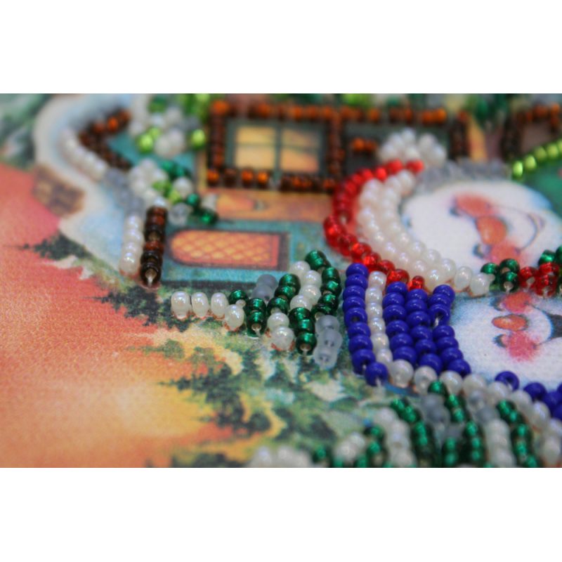 Postcard Bead embroidery kit Funny Christmas – 1