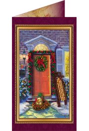 Postcard Bead embroidery kit Funny Christmas – 2
