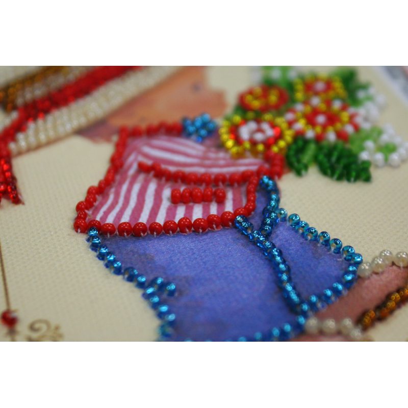 Postcard Bead embroidery kit Congratulations – 7