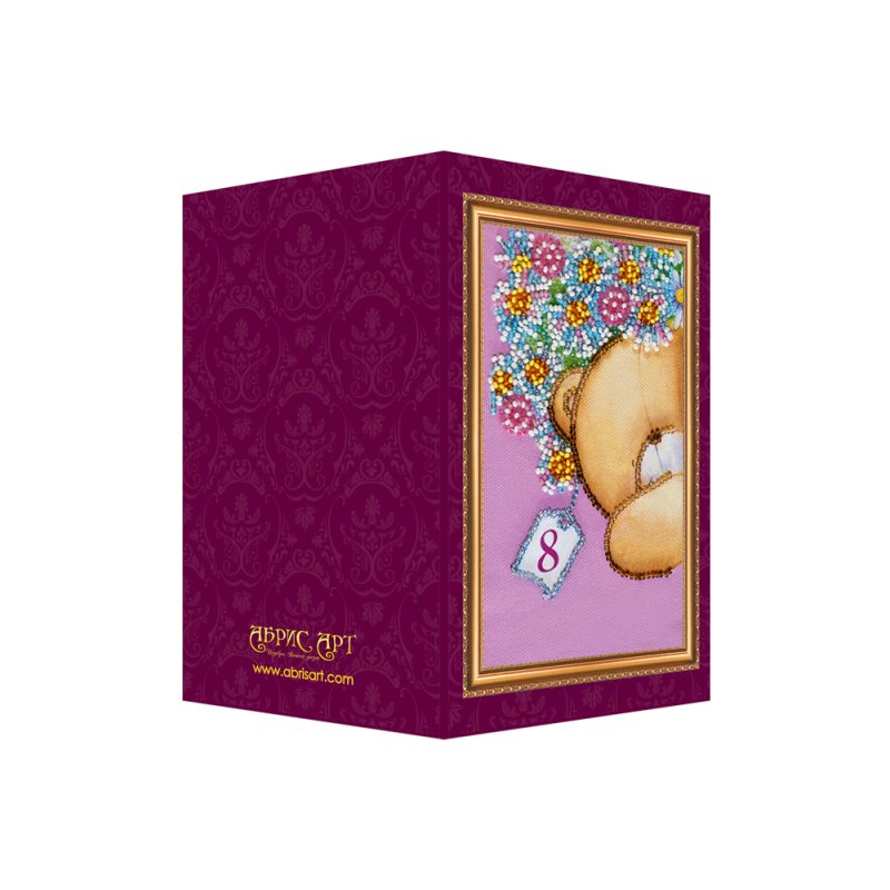 Postcard Bead embroidery kit Happy 8th of March (Women's Day) – 2
