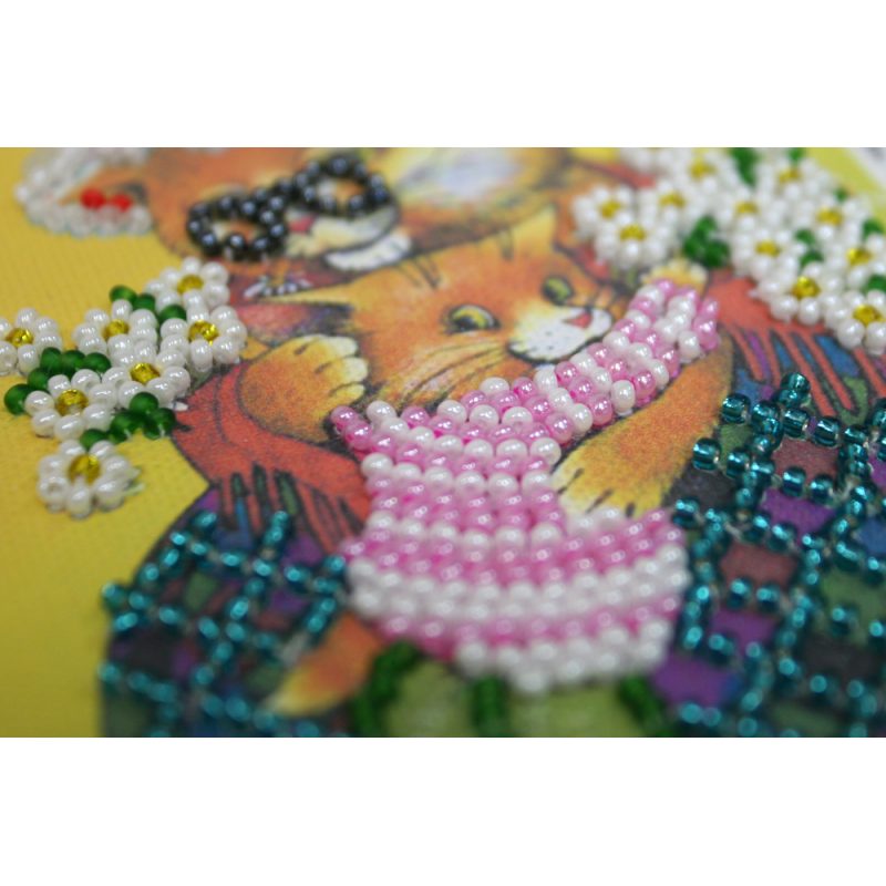Postcard Bead embroidery kit Dear Grandma – 1