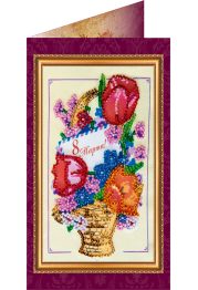 Postcard Bead embroidery kit Happy 8th of March (Women's Day) – 4