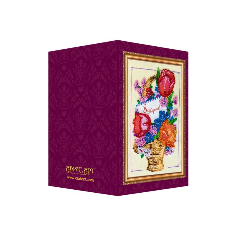 Postcard Bead embroidery kit Happy 8th of March (Women's Day) – 4
