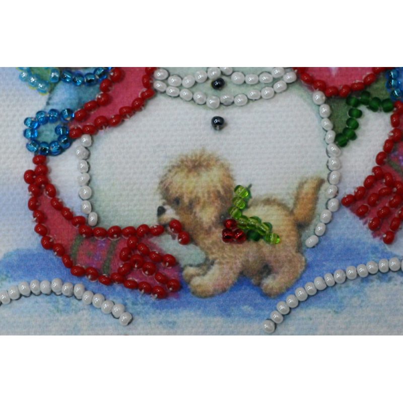 Postcard Bead embroidery kit Happy New Year – 8