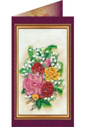Postcard Bead embroidery kit Congratulations – 11