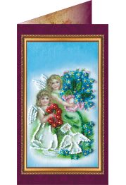 Postcard Bead embroidery kit Happy Angel Day – 2