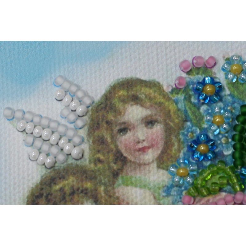 Postcard Bead embroidery kit Happy Angel Day – 2