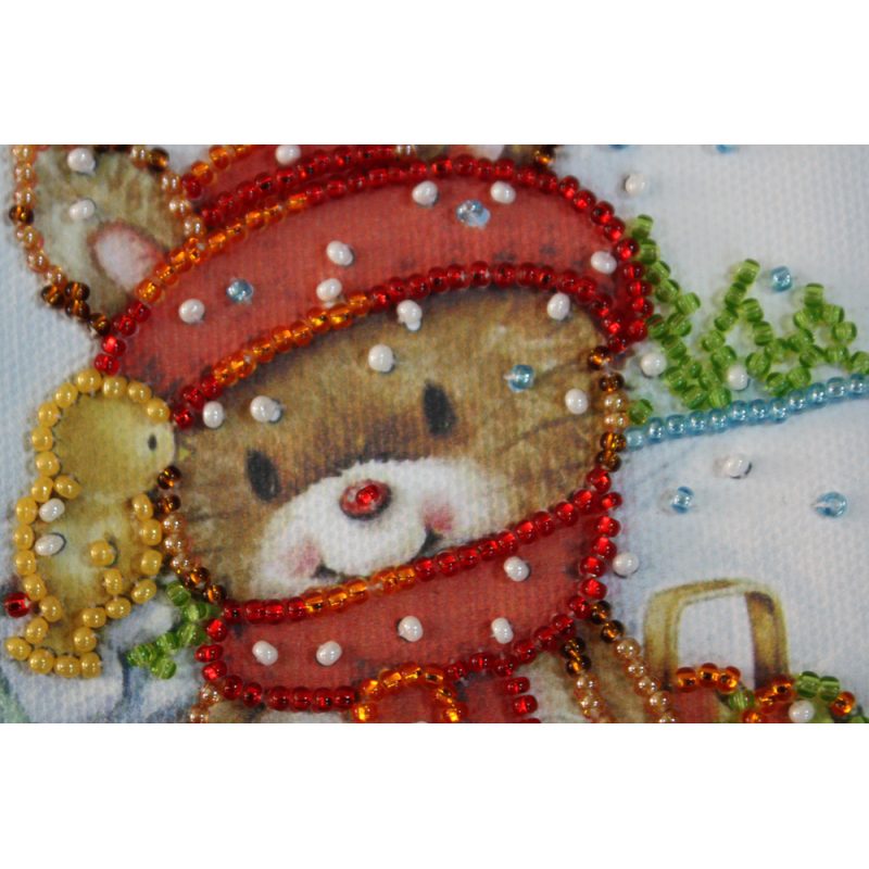 Postcard Bead embroidery kit Happy New Year – 9
