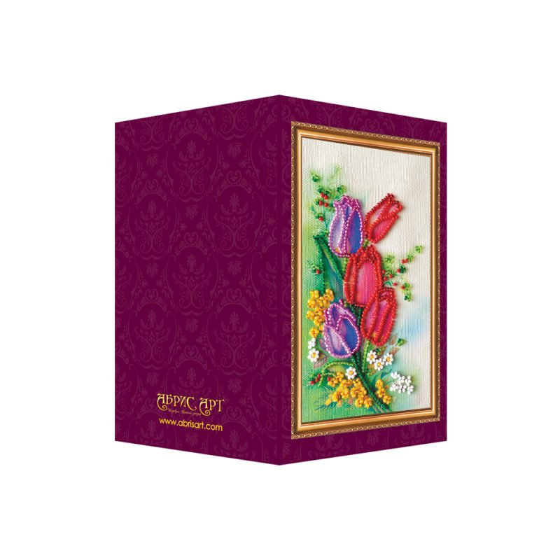 Postcard Bead embroidery kit Happy 8th of March (Women's Day) – 9