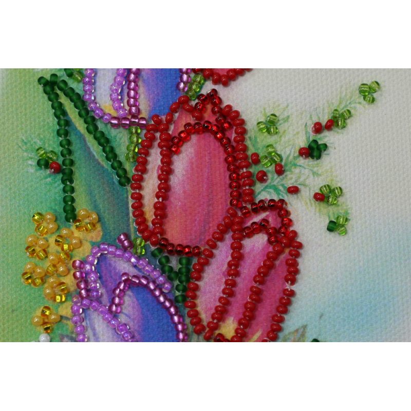 Postcard Bead embroidery kit Happy 8th of March (Women's Day) – 9