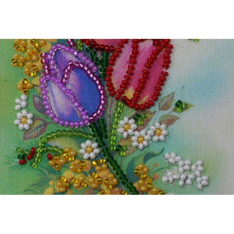 Postcard Bead embroidery kit Happy 8th of March (Women's Day) – 9
