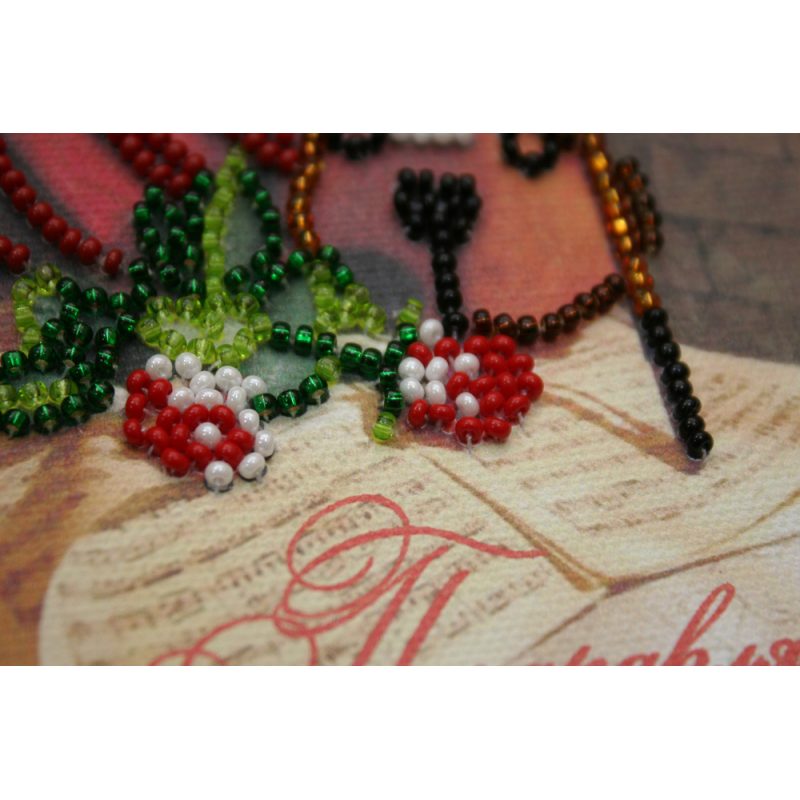 Postcard Bead embroidery kit Congratulations – 16
