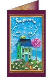 Postcard Bead embroidery kit Happy housewarming – 1