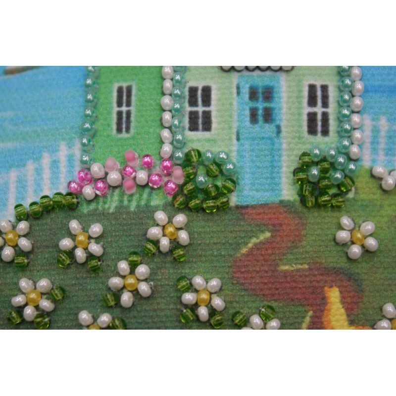 Postcard Bead embroidery kit Happy housewarming – 1