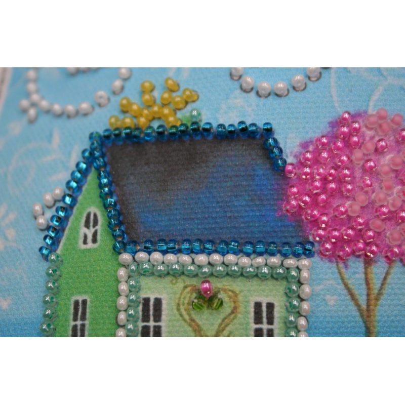 Postcard Bead embroidery kit Happy housewarming – 1