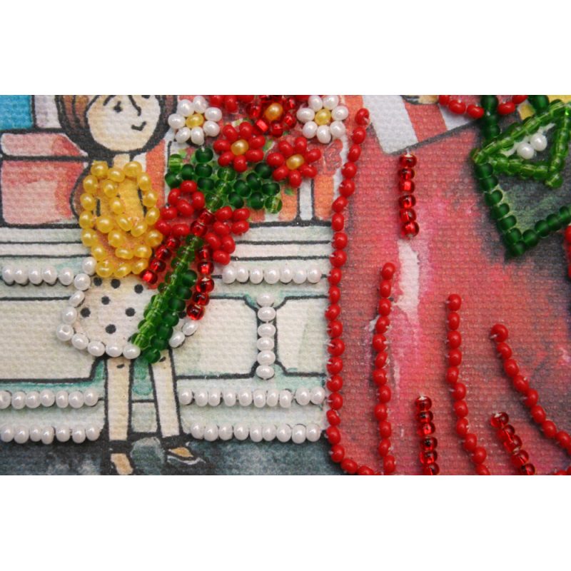 Postcard Bead embroidery kit Dear Grandma – 3