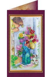 Postcard Bead embroidery kit Dear Mama – 2