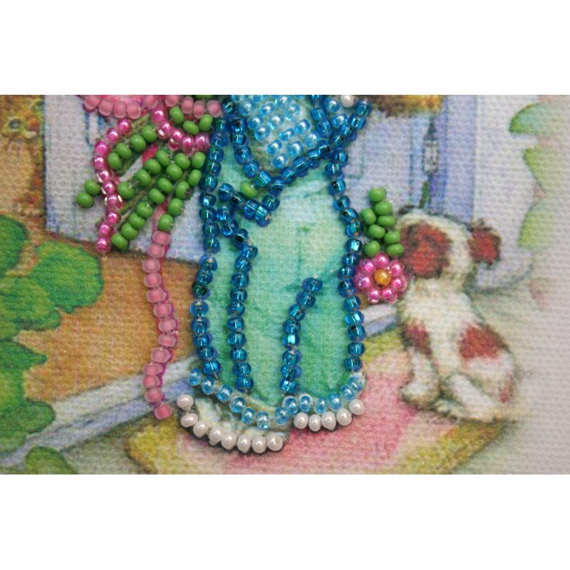 Postcard Bead embroidery kit Dear Mama – 2