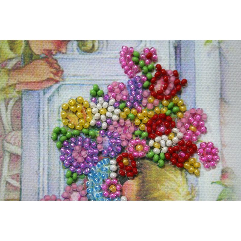 Postcard Bead embroidery kit Dear Mama – 2