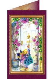 Postcard Bead embroidery kit Best wishes