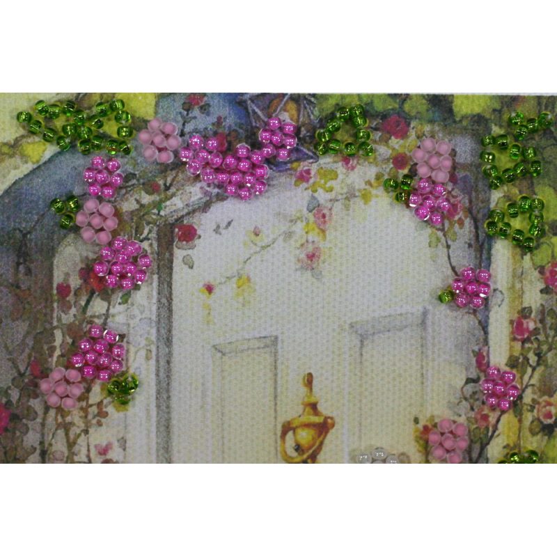 Postcard Bead embroidery kit Best wishes