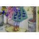 Postcard Bead embroidery kit Best wishes