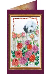 Postcard Bead embroidery kit Miss you – 1