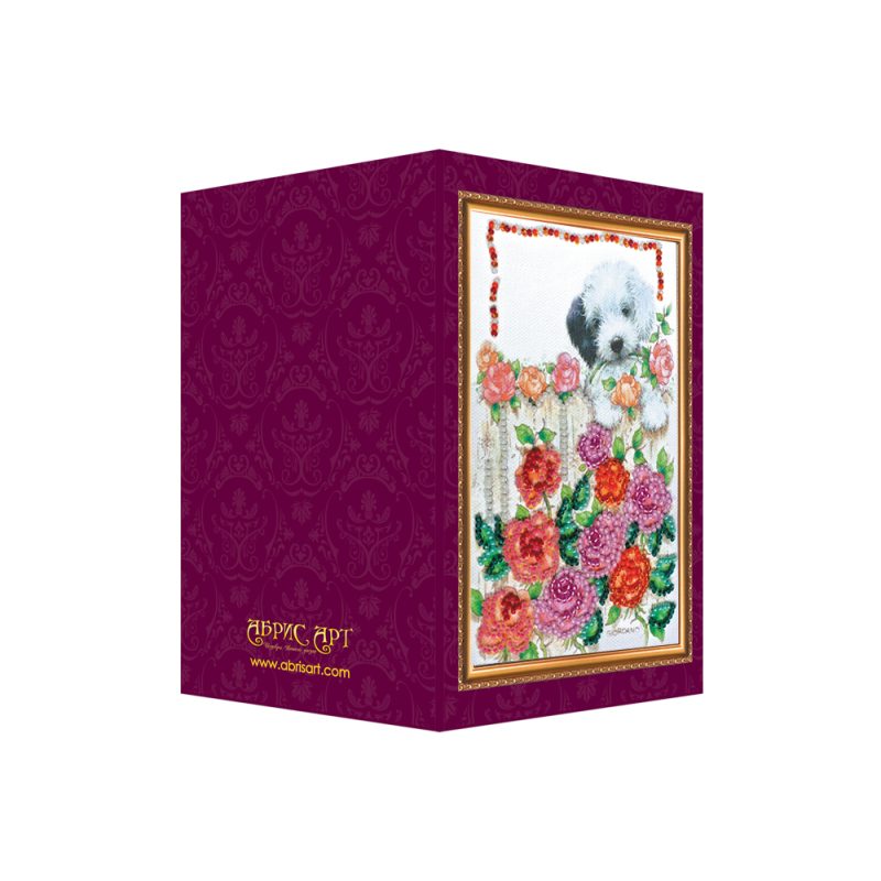 Postcard Bead embroidery kit Miss you – 1