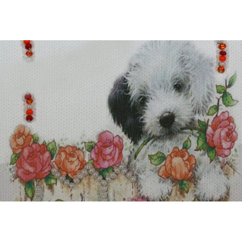 Postcard Bead embroidery kit Miss you – 1