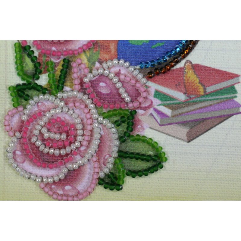 Postcard Bead embroidery kit Best teacher – 2