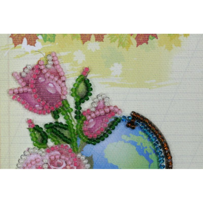 Postcard Bead embroidery kit Best teacher – 2