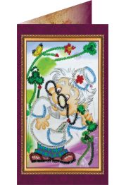 Postcard Bead embroidery kit Best doctor – 1