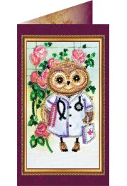 Postcard Bead embroidery kit Best doctor – 2