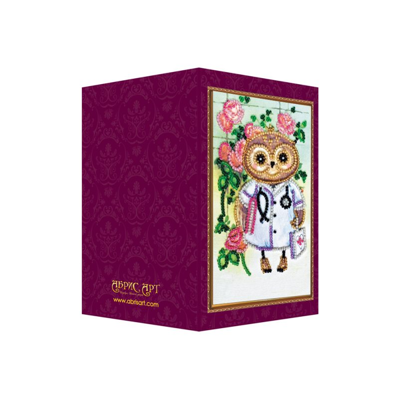 Postcard Bead embroidery kit Best doctor – 2
