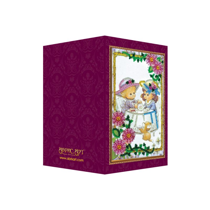 Postcard Bead embroidery kit Dear playmate