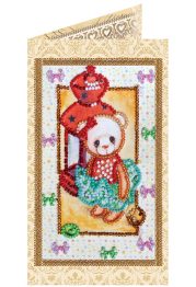 Postcard bead embroidery kits Teddy bear - 1