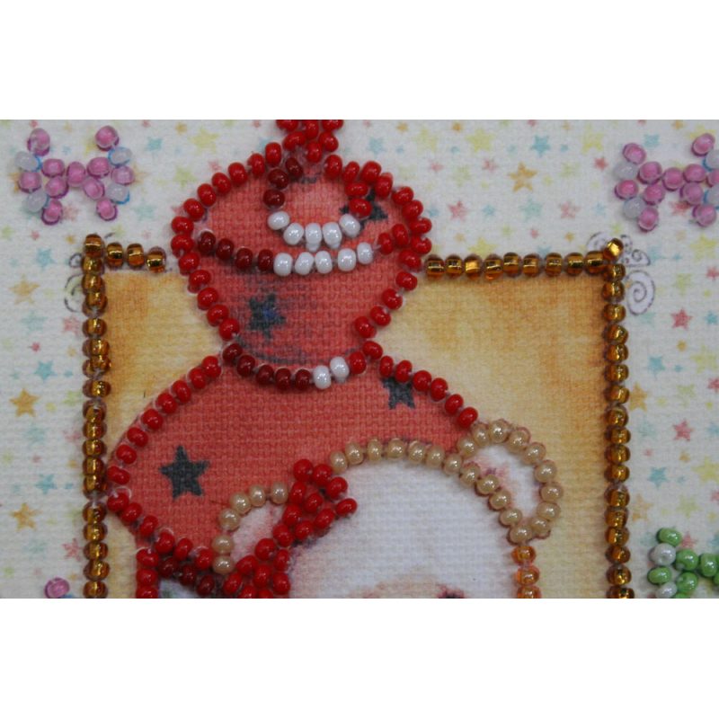 Postcard bead embroidery kits Teddy bear - 1