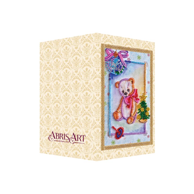 Postcard bead embroidery kits Teddy bear - 3