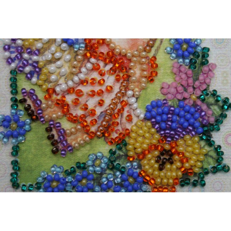 Postcard bead embroidery kits Happy family