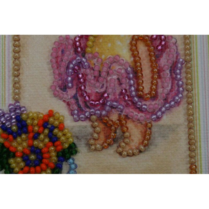 Postcard bead embroidery kits Teddy bear - 5