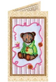 Postcard bead embroidery kits Teddy bear - 6