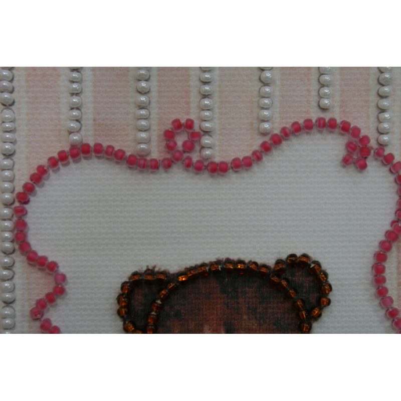 Postcard bead embroidery kits Teddy bear - 6