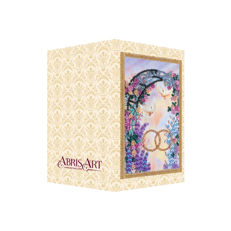 Postcard bead embroidery kits Happy Wedding – 3