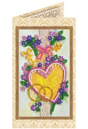 Postcard bead embroidery kits Happy Wedding – 4
