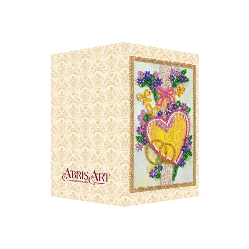 Postcard bead embroidery kits Happy Wedding – 4
