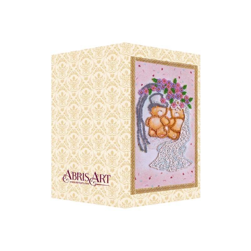 Postcard bead embroidery kits Happy Wedding – 5