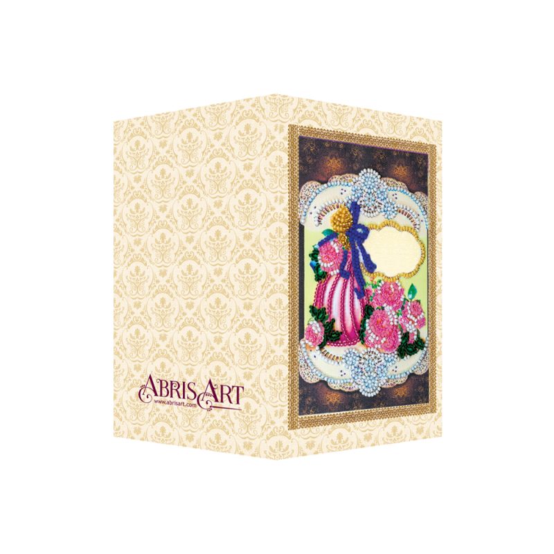 Postcard Bead embroidery kit A present for the darling