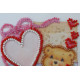 Postcard Bead embroidery kit Teddy bear