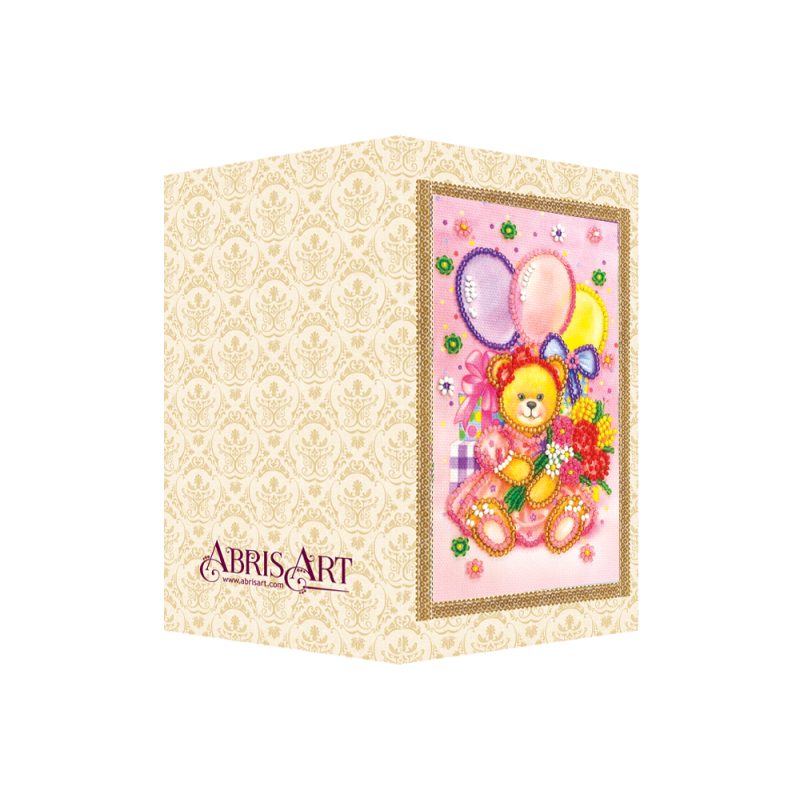 Postcard Bead embroidery kit Playdate